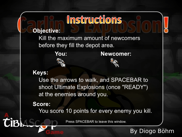 Instructions Screen